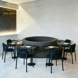 เฟอร์นิเจอร์ร้านกาแฟรูปครึ่งวงกลมหินอ่อน โซฟา บูธ ที่นั่ง โต๊ะ และเก้าอี้สำหรับร้านกาแฟและร้านอาหาร - Product Image 3