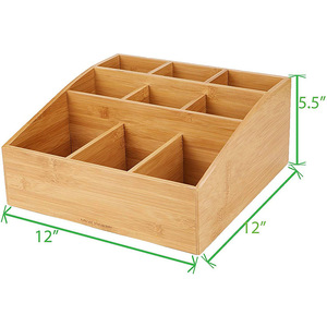 Caja de Almacenamiento de Escritorio de Madera, Rectangular, Multifuncional, Organizador de Oficina sin Tapa, Lector de Pensamientos - Product Image 3