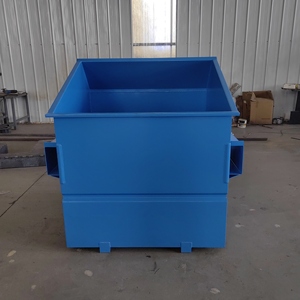 Vente chaude Poubelle à chargement frontal Chariot élévateur industriel Skip Prépayé 20% Plus Poubelle de <span class=keywords><strong>recyclage</strong></span> de déchets mobile à roues et couverte - Product Image 4