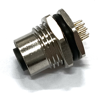 Connecteurs de câble étanches moulés par injection plastique M12 à broches filetées et accessoires de câble mâles, vente chaude