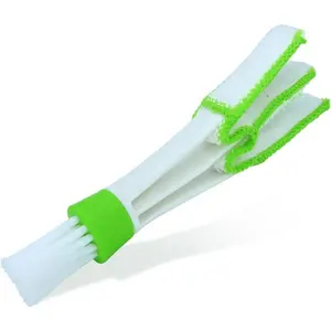 Cleaning Brush For Air Outlet Of Two-Headed Car Air Conditioner, Soft Brush For Instrument Panel Dusting