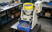 Machine de polissage centrifuge à disque humide et sec 18L pour roulements en acier inoxydable, longue durée de vie, polisseuse de bijoux et de bagues, 0,75 kW