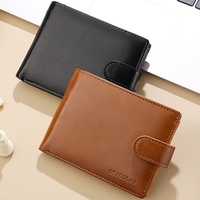 Dompet Kulit PU Pria Kapasitas Besar dengan Banyak Slot Kartu, Tempat Kartu ID, Tempat Kartu Kredit, dan Tempat Koin, Model Vintage