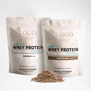 Resealable Custom Logo Coffee Powder Protein Powder Zipper Lock Stand Up Mylar Package Pouch