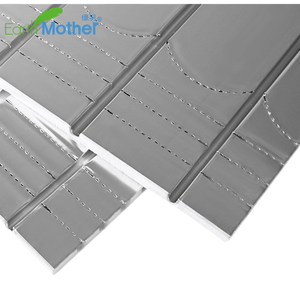 Panneau de chauffage par le sol en XPS laminé avec feuille d'aluminium de 0,1 mm, lignes dentelées uniques, flexible, écologique, moderne, hydronique - Product Image 2