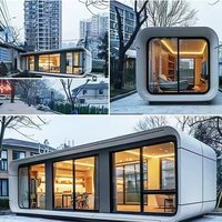 Maison de conteneur modulaire préfabriquée en acier, écologique, légère, anti-corrosion, imperméable, contemporaine, en kit, 20/40 pieds, pour bureau