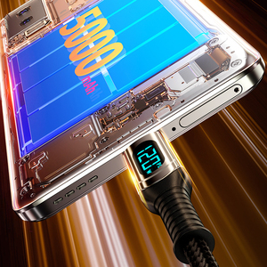 Bán buôn tùy chỉnh Nylon Áo khoác bện Thiết kế cáp dữ liệu sạc nhanh 5A cho Type-C và các thiết bị <span class=keywords><strong>USB</strong></span> - Product Image 3