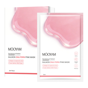 Masque rose anti-âge à l'ADN de saumon PDRN, marque privée, nourrissant et hydratant, améliore l'élasticité et la texture de la peau, masque visage OEM - Product Image 1
