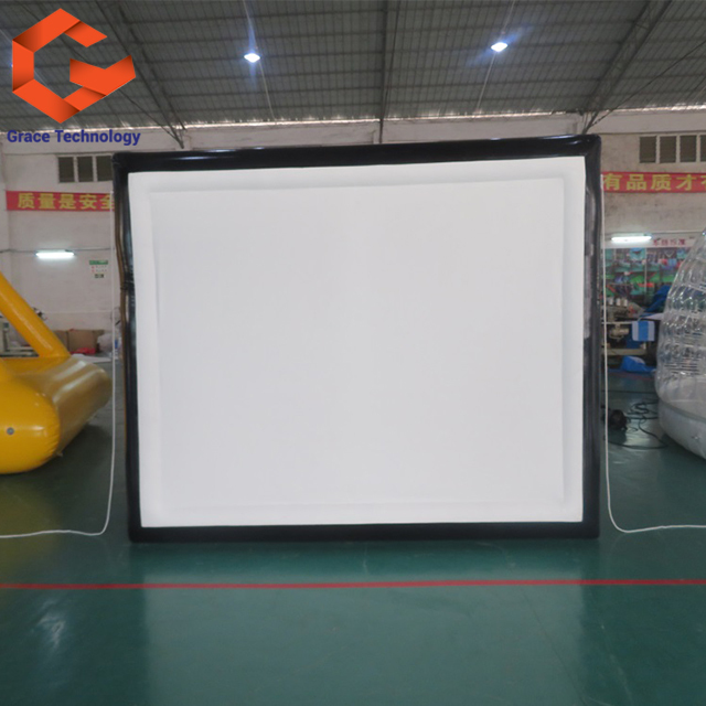 20ft Mini Inflatable Advertising Screen for Backyard Rear Projector Cinema Screen for Convenient Movie Projection