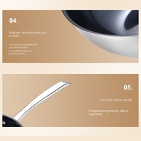 Panci Sehat dengan Dasar Tiga Lapis, Tutup Kaca Temper, Gagang Baja Tahan Karat Tanpa Lapisan Titanium Murni, Dipilih Secara Ketat