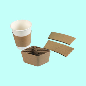 Kraft Paper Coffee <b>Cup</b> Sleeves Corrugated <b>Cup</b> Holders <b>Disposable</b> Insulated Drink Sleeves Custom Printing - Product Image 4