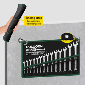 Clé à molette à double extrémité, jeu de clés mixtes, clé de mesure métrique, clé à double usage, ensemble d'outils à double usage de 15 pièces, ensemble d'outils à double usage de 14 pièces S - Product Image 4