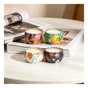 Ensemble de bougies parfumées en pot, emballage haut de gamme, mélange de soja à la vanille, collection de merchandising pour la décoration intérieure, élégant - Product Image 5