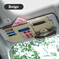 Organisateur de pare-soleil de voiture en cuir PU tendance Micora, support pour lunettes de soleil et téléphone portable, rangement intérieur de voiture, sac de rangement pour voiture