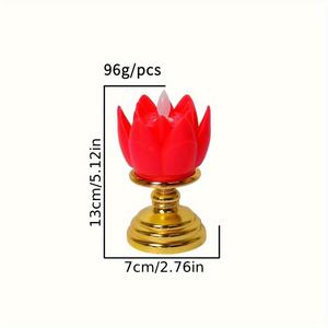 Élégante Lampe Lotus à Piles, Lumière Décorative en Forme de Fleur pour Centre de Table de Mariage, Spa, Maison, Décoration d'Autel - Product Image 3