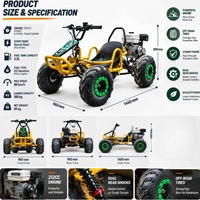 Kart à essence tout-terrain personnalisable, 212CC 4 temps, buggy tout-terrain pour adultes et adolescents, véhicule de course extérieur pour les prairies