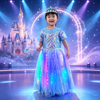 Robe de princesse LED pour petites filles, costume de cosplay pour Halloween, fête d'anniversaire, carnaval, spectacle sur scène, robe de princesse