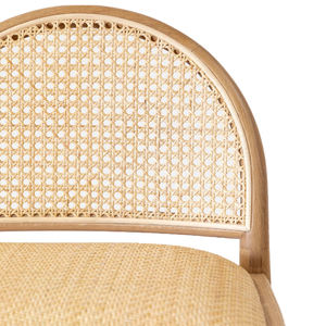 Tabouret <span class=keywords><strong>de</strong></span> comptoir HLM110 <span class=keywords><strong>de</strong></span> style côtier classique nordique avec dossier arqué, texture <span class=keywords><strong>de</strong></span> canne naturelle, bois massif, siège en rotin tressé, chaise <span class=keywords><strong>de</strong></span> bar - Product Image 4