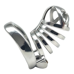 Anillo de Castidad de Acero Inoxidable para Hombre, Jaula para Pene con Catéter y Bloqueo Discreto, Cinturón de Castidad, Juguete Sexual para Hombre - Product Image 1