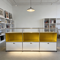 Meuble de rangement moderne, personnalisable et durable en acier inoxydable, connectable, pour chambre à coucher, unité de rangement compacte pour baie vitrée, vêtements et articles divers