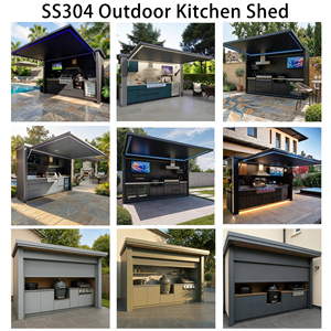 <span class=keywords><strong>Cucina</strong></span> da Esterno Modulare SS304 in Acciaio Inox Direttamente dalla Fabbrica, Struttura <span class=keywords><strong>Cucina</strong></span> da Esterno di Alta Qualità con Frigorifero e Barbecue per Patio - Product Image 5