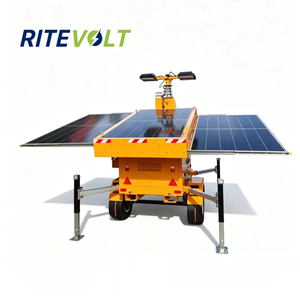 Tour d'éclairage solaire mobile de haute qualité avec stockage d'énergie sur remorque pour usage extérieur - Product Image 3