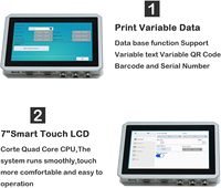 Machine de codage à jet d'encre automatique 600 dpi, codeur industriel en ligne pour lots, écran tactile LED, encre à séchage rapide pour l'impression de date/code-barres