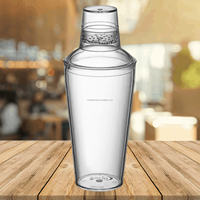 Tasse à secouer en plastique transparent de haute qualité avec échelle bulle thé glace Shaker tasse barre mesure secouant tasse grande capacité Shaker