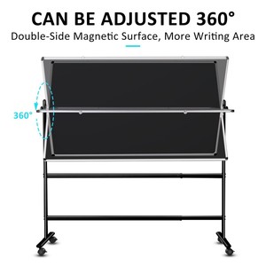 Cán khô xóa bảng đen từ tính xách tay bảng trắng với đứng di động hai mặt bảng đen với bánh xe - Product Image 4
