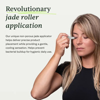 Sérum de croissance des cils avec biotine et peptides, applicateur à bille de jade pour des cils plus épais et plus volumineux