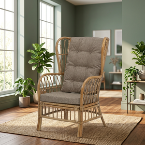 Silla Kimberly Silla de ratán hecha a mano para jardín al aire libre Sala de estar Muebles elegantes Durable para hotel o villa - Product Image 2