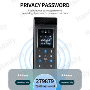 Handaily Tuya App Fernbedienung Palm Gesichts erkennung Türschloss Video Sprechen Finger abdruck Passwort Karte Entsperren Smart Lock - Product Image 5