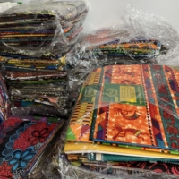 Tissu en stock 2+4 Qualité 100% POLYESTER Véritable Tissu Wax Ankara Africain Imprimé au Bloc