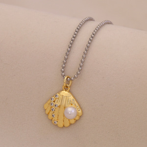 YW gaya Bohemian perhiasan musim panas pantai laut untuk anak perempuan kalung jimat bintang ikan impian baja tahan karat - Product Image 3