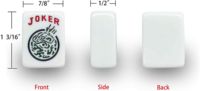 Jeu de Mahjong portable en mélamine, qualité casino professionnelle, boîte en cuir blanc de luxe, modèle LllM LIMITED 24-1107-09