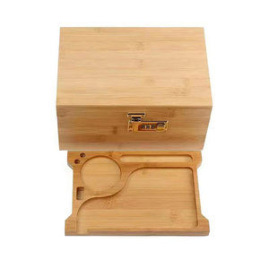 Custom Logo Smoking Accessories Set Wooden <strong>Rolling</strong> Tray <strong>Kit</strong> Bamboo Stash Box <strong>Kit</strong> - Product Image 1