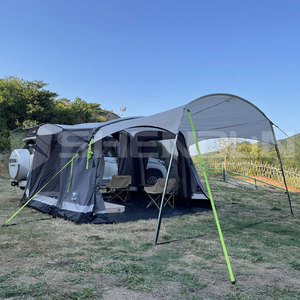 SNDN Tente gonflable pour camping-car, <span class=keywords><strong>caravane</strong></span>, camping, quatre saisons, pour 5 à 8 personnes, avec <span class=keywords><strong>auvent</strong></span>, <span class=keywords><strong>toile</strong></span>, deux chambres, séjour - Product Image 2