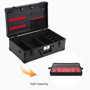 <span class=keywords><strong>Valise</strong></span> de Barbier Portable en Aluminium avec Serrure à Clé, Boîte à Outils de <span class=keywords><strong>Coiffure</strong></span>, Organisateur de Voyage, <span class=keywords><strong>Valise</strong></span> de Salon – Stock Local US - Product Image 2