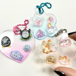 Bán Buôn Dễ Thương Động Vật Pha Lê Sticker Kawaii Văn Phòng Phẩm Sticker Tùy Chỉnh Điện Thoại Phim Hoạt Hình 3D Epoxy Nhựa Sticker Trong Máy Tính Xách Tay - Product Image 6