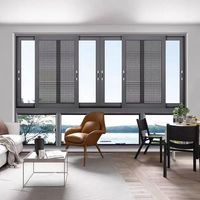 Persiana de ventana abatible de aleación de aluminio insonorizada de doble capa personalizada Kimberley para sellado de balcón Villas casas autoconstruidas