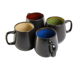 Juego de tazas de <span class=keywords><strong>café</strong></span> de cerámica de 16 onzas, conjunto de 6 tazas de <span class=keywords><strong>café</strong></span> de gran tamaño para <span class=keywords><strong>restaurante</strong></span>, color negro mate - Product Image 3