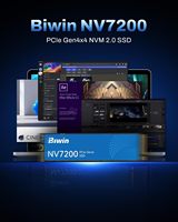 قرص صلب داخلي من نوع Biwin NV7200 SSD PCIe 4.0 NVMe M.2 2280 لأجهزة الكمبيوتر المحمولة والمكتبية (سرعة قراءة 7200 ميجابايت/ثانية، سعة 2 تيرابايت)