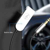 Para Bluetooth 5,0 Aux adaptador micrófono USB 3,5mm Jack inalámbrico coche receptor Kits resorte Audio Cable Altavoz manos libres para coche