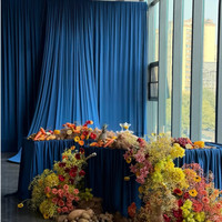 Rideaux de fond de scène de mariage en gros, réutilisables, sans plis, en soie de lait, pour la décoration d'événements et de cérémonies