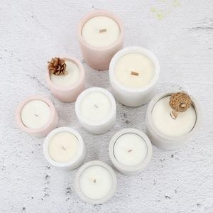 Vela de cemento para fabricación de velas, tarro vacío redondo de cemento, mate, rosa, blanco, <span class=keywords><strong>gris</strong></span>, 4oz, 5oz, 8oz, con logotipo personalizado, venta al por mayor - Product Image 3