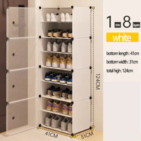 Meuble de rangement pratique pour chaussures, organisateur de chaussures pour maison locative, articles ménagers, couleur noir ou blanc