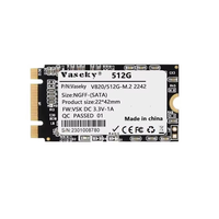Grosir Pabrik Vaseky M.2 NGFF 2242 SATA3 64GB 128GB 256GB 512GB 1TB Solid State drive