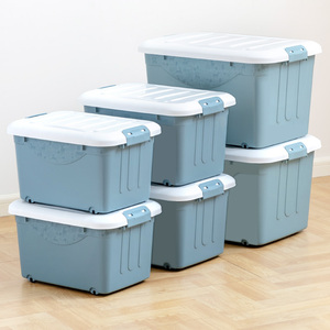 Citylife Contenedor <span class=keywords><strong>de</strong></span> almacenamiento <span class=keywords><strong>de</strong></span> plástico transparente extra grande Contenedor multifuncional apilable moderno con ruedas - Product Image 5
