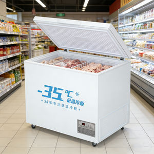 Qualité supérieure, efficace, 300L, -35 ℃   Congélateur <span class=keywords><strong>coffre</strong></span> pour aliments frais de vendeur ambulant avec roues universelles à couche de mousse épaisse de 65 mm - Product Image 4