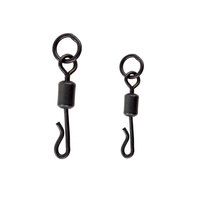 1000 Buah Aksesoris Peralatan Pancing Ikan Mas, Swivel Snap Bentuk Q Badan Panjang dengan Ring Solid